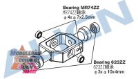 H60087#Kugellager 4x7x2,5 und 3x10x4