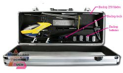 H25090A#T-REX 250 Aluminum Transportkoffer, transparent