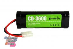 CD360072#D-Power CD-3600 7.2V NiMH Akku mit Tamiya-Stecker