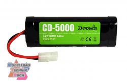 CD500072#D-Power CD-5000 7.2V NiMH Akku mit Tamiya-Stecker