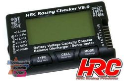 HRC9372C#Lipotester 1-8S Beleuchtung Servotester Lipo NimH Life