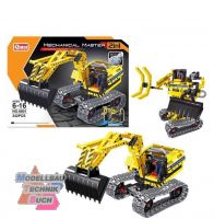 6801#Bausteinbagger 2in1-Modell mit schwenkbarer Schaufel