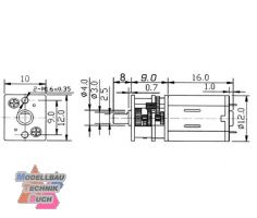 42204#Micro Pile Getriebemotor 150:1 6V