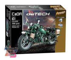 C51022W#Cada Baustein-Milit�rmotorrad mit Fernsteuerung