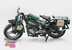 C51022W#Cada Baustein-Milit�rmotorrad mit Fernsteuerung