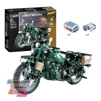 C51022W#Cada Baustein-Milit�rmotorrad mit Fernsteuerung