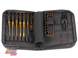 AM199445#Arrowmax Werkzeug Set Onroad 11-teilig mit Tasche # Bla