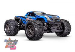 TRX107154-1-BLUE#Traxxas Mini Maxx 4WD Brushless BL-2S RTR 1:12