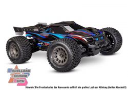TRX108076-1-BLUE#MINI-XRT 3S-Power 4x4 blau 1/16 Monster-Truck R