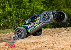 TRX37354-4-BLUE#Rustler 2WD Brushless BL-2S RTR blau 1:10 Stadiu