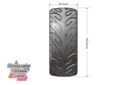 LOUT3285VB#GT-Tarmac MFT-Reifen supersoft,Felge schwarz 17mm (2)