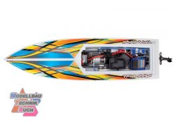 TRX38104-8ORNG#BLAST weiss/orange, Brushed, mit Akku und USB-C L