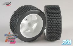 6407/06#Mini-Pin H / OR-Reifen, verklebt, wei�, 2St.
