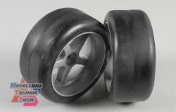 6416/09#Slick-Reifen M1/63mm 1:6 verklebt, 2St.