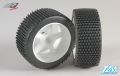 6407/06#Mini-Pin H / OR-Reifen, verklebt, wei�, 2St.